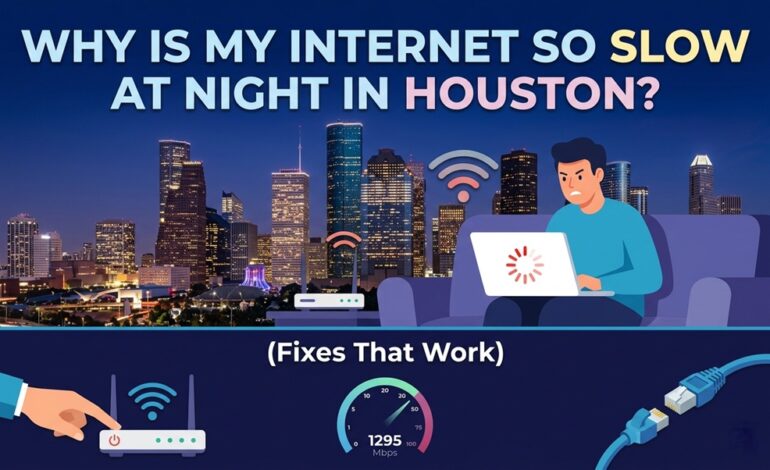 Why Is My Internet So Slow at Night in Houston? (Fixes That Work)