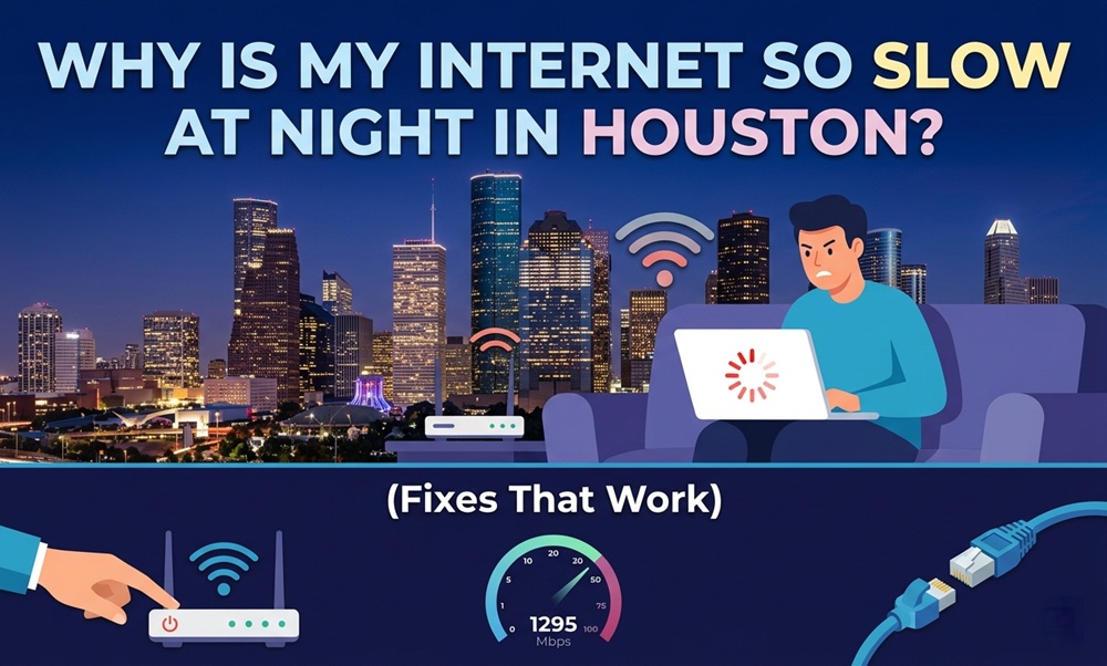 Why Is My Internet So Slow at Night in Houston? (Fixes That Work)